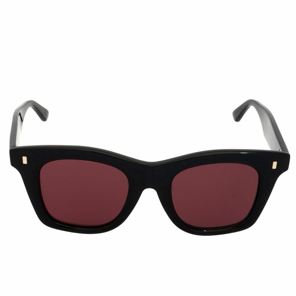 Celine Black Frame Sunglasses with Burgundy Lenses